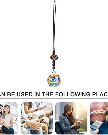 ibasenice Chinese Style Sachet Ball Keychain Pendant 4.7 Inch Mobile Phone Charm Decorative Accessory for Bag and Diy Hanging Decor