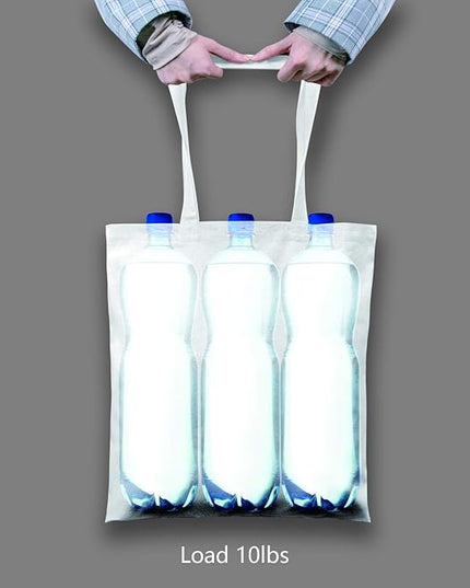TOPDesign 24-Pack Economical 16"x15" White Cotton Tote Bag, Lightweight Medium Reusable Grocery Shopping Cloth Bags, Suitable for DIY, Advertising, Promotion, Gift, Activity