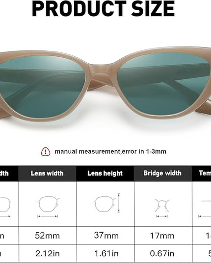Retro Vintage Narrow Cat Eye Sunglasses for Women 90s Small Chic Style Trendy Sunnies UV400 Protection FZN7514