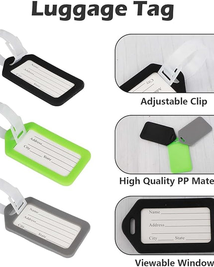 JIABEIUS 3pcs Passport Holder with 3pcs Luggage Tags, Pu Leather Travel Passport Cover, Waterproof Travel Wallet with RFID Blocker for Credit Cards, Cash, Boarding Passes Women Men