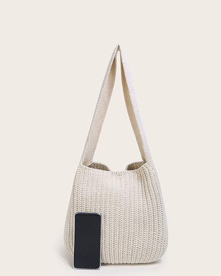ENBEI Women's Crochet Tote Bag Knit Shoulder bag,Aesthetic Bag,Cute Eco-Friendly Tote for Travel,Daily Use,Gift Box Packaging