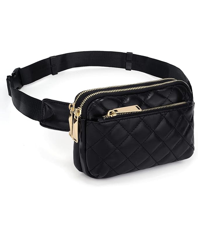 UTO Fanny Pack for Women Crossbody Trendy Fashion Belt Purse Chest Waist Hip Bumbag for Outdoor Shopping Travel Hiking