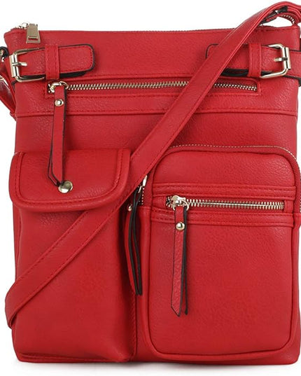 SG SUGU Katie Lightweight Medium Crossbody Bag Shoulder Bag with Multi Pocket for Women