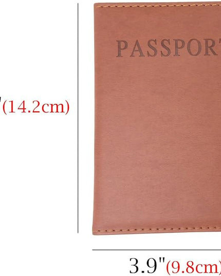 Honbay 2PCS Artificial Leather Passport Holder Cover Passport Case for Men and Women