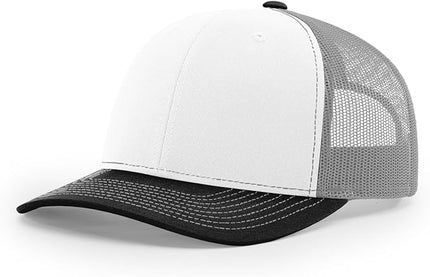 Richardson 112 Trucker Hat - Premium Adjustable Snapback Hat - Structured Six Panel Richardson Blank Caps