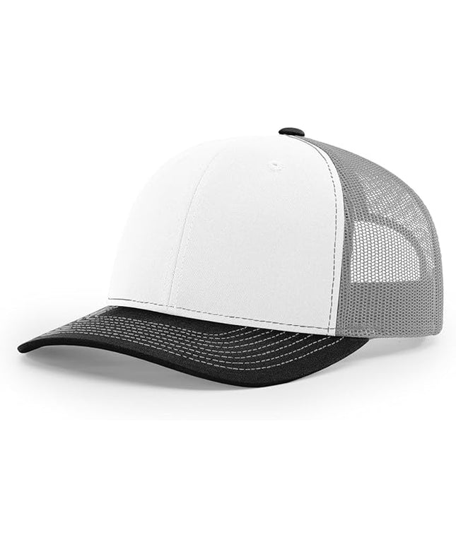 Richardson 112 Trucker Hat - Premium Adjustable Snapback Hat - Structured Six Panel Richardson Blank Caps