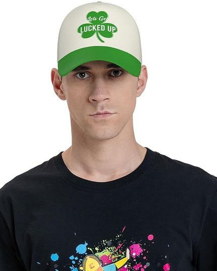 St. Patrick's Day Baseball Cap for Men Women Flower Print Sport Outdoor Travel Trucker Hat Sun Protection Dad Hats
