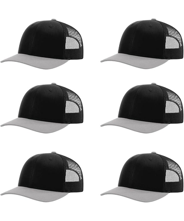 Richardson 112 Classic Six-Panel Adjustable Snapback Trucker Cap | Bulk Packs Available