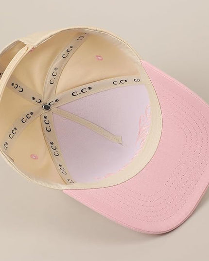 MIRMARU Two-Tone Vintage Canvas Trucker Hats for Men & Women, Adjustable Size Baseball Caps with Trendy Embroidered Design