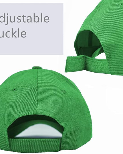 Glory Max Plain Baseball Cap Hook & Loop Strap Adjustable Solid Blank Curved Visor Hat