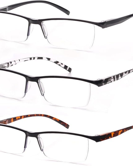 NORPERWIS Reading Glasses Men 3 pack Blue Light Blocking Readers Mens Spring Hinge Comfortable Glasses