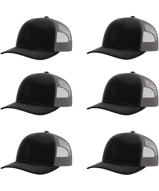 Richardson 112 Classic Six-Panel Adjustable Snapback Trucker Cap | Bulk Packs Available