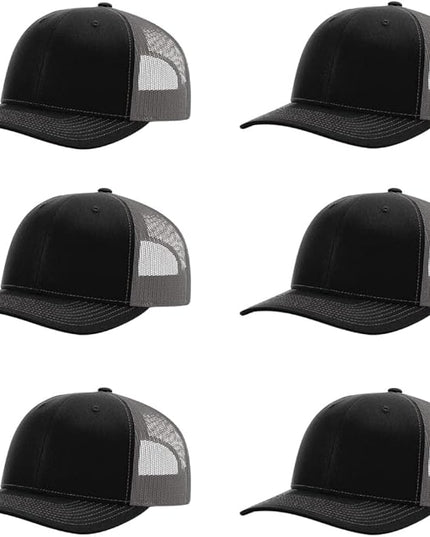 Richardson 112 Classic Six-Panel Adjustable Snapback Trucker Cap | Bulk Packs Available
