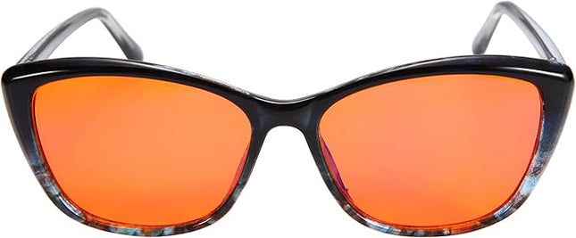 100% Blue Light Blocking Glasses - Women + Men - Better Sleep - Anti Eye Strain Protection - Computer Screens Gaming