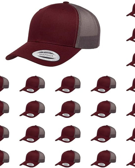 Yupoong Classic Premium Mesh 6 Panel Retro Trucker Cap | Mid Profile Snapback | OSFA | Bulk Pack Available