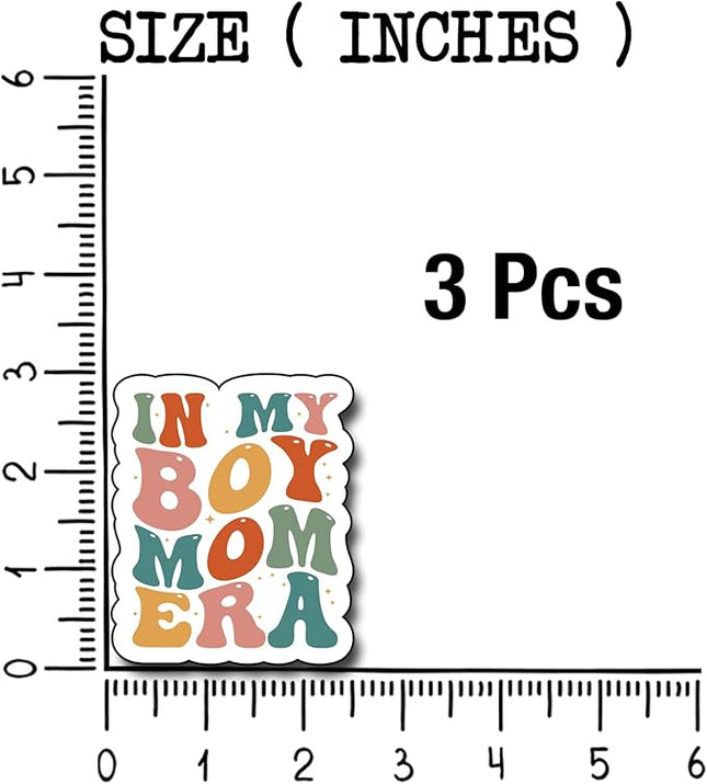 (3Pcs) in My Boy Mom Era Sticker, Sticker Gifts Mom Decorate Books, Laptops, Water Bottles Kindles Stickers, Phones Tumbler Waterproof Vinyl 3" Inch