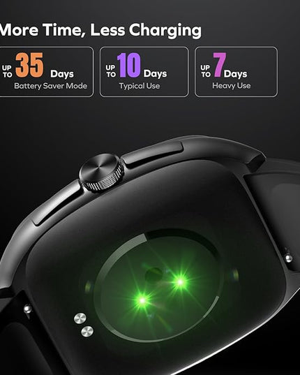 MOMAX Smart Watch for Men and Women, 1.85" AMOLED Display Fitness Tracker, Heart Rate Sleep Monitor for Men Women, IP68 Waterproof Sport Watch, Answer/Make Calls, Compatible with Android iPhone