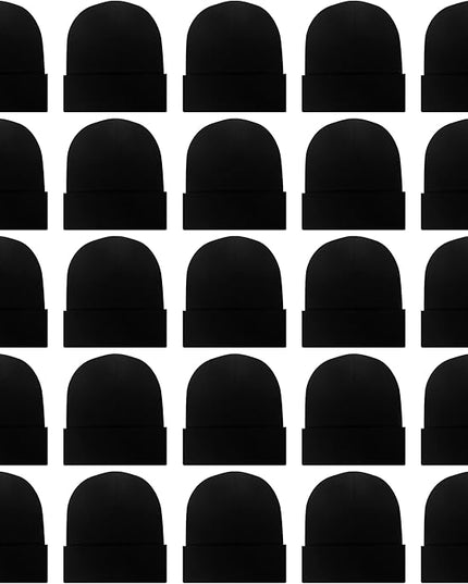 LYDTICK 25 Pack Winter Beanie Hats Bulk for Men Women, Wholesale Knit Beanies Cold Weather Skull Caps