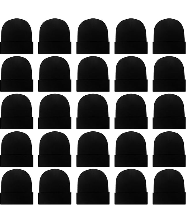 LYDTICK 25 Pack Winter Beanie Hats Bulk for Men Women, Wholesale Knit Beanies Cold Weather Skull Caps
