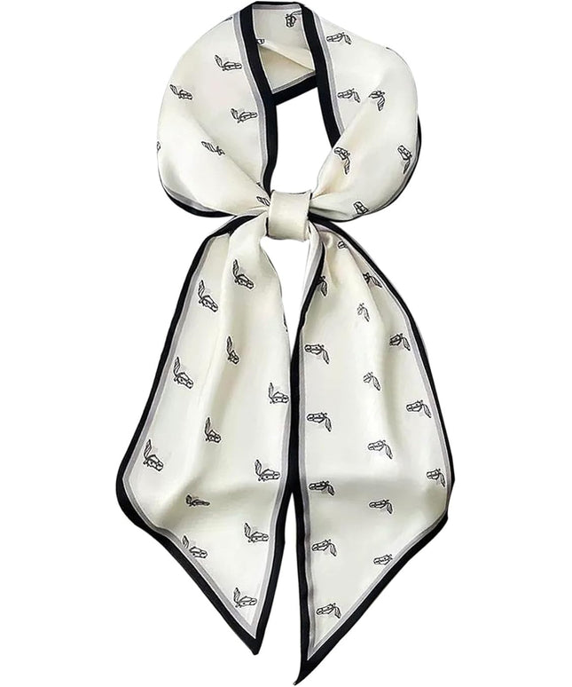 Head Scarf Purse Handle Neck Satin Hair Scarfs For Bag Lightweight Silky Long Thin Women's Fashion Scarves 59 * 5.9”