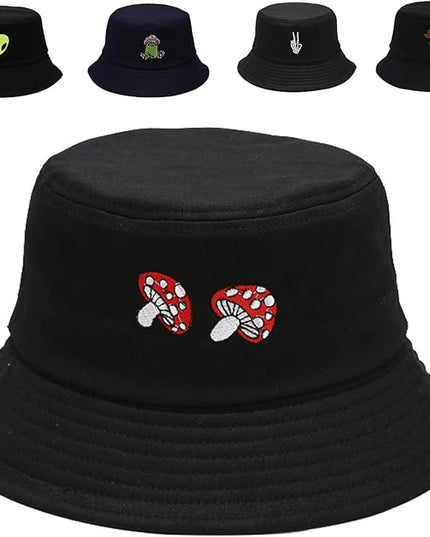 Cotton Bucket Hat for Women Men Summer Travel Sun Beach Bucket Cap, Unisex Outdoor Fisherman Hat