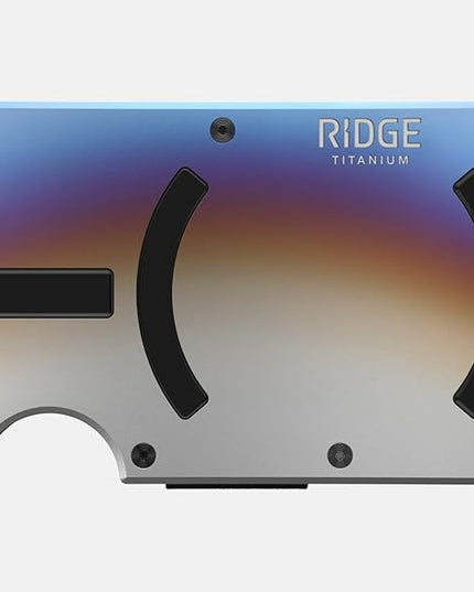 Ridge Wallets for Men Compatible with Magsafe - Slim Minimalist Compact Wallet and Card Holder, RFID Protected Front Pocket Wallets for Men with Integrated Cash Strap (Burnt Titanium) | Slim, RFID, Card Holder