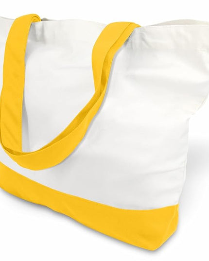 TOPDesign 3-Pack Super Strong Large 12oz Cotton Canvas Tote Bags, Reusable Grocery Shopping Cloth Bags, Fashionable Two-Tone Totes for Crafts, DIY Your Creative Designs