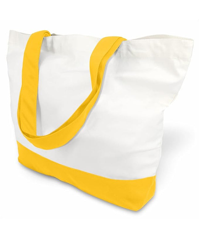 TOPDesign 3-Pack Super Strong Large 12oz Cotton Canvas Tote Bags, Reusable Grocery Shopping Cloth Bags, Fashionable Two-Tone Totes for Crafts, DIY Your Creative Designs