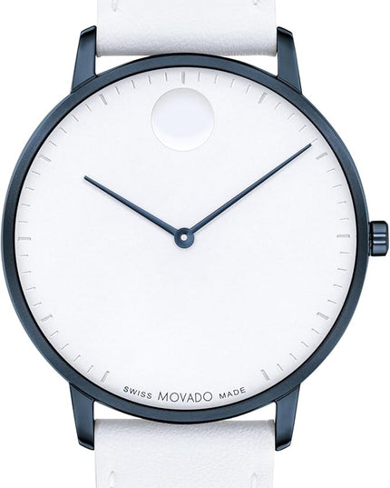 Movado Face Men's Luxury Quartz Watch - Swiss Movement - Water Resistance 30 Meters (3ATM) - Elegant Timepiece - Gift for Him - 41mm