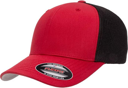 Flexfit 6511 Fitted Mid-Profile Stretchable Mesh Panels Trucker Cap | Bulk Pack Available
