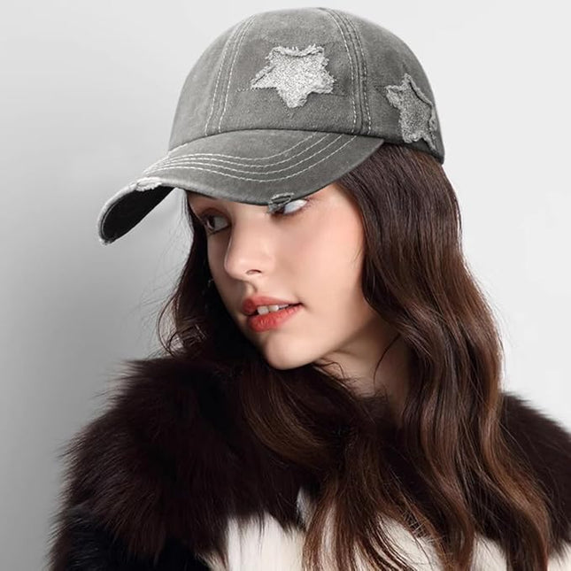 YeeHeen Ponytail Baseball Cap for Women High Messy Bun Caps Washed Cotton Hats