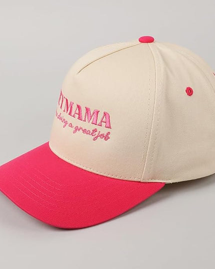MIRMARU Two-Tone Vintage Canvas Trucker Hats for Men & Women, Adjustable Size Baseball Caps with Trendy Embroidered Design