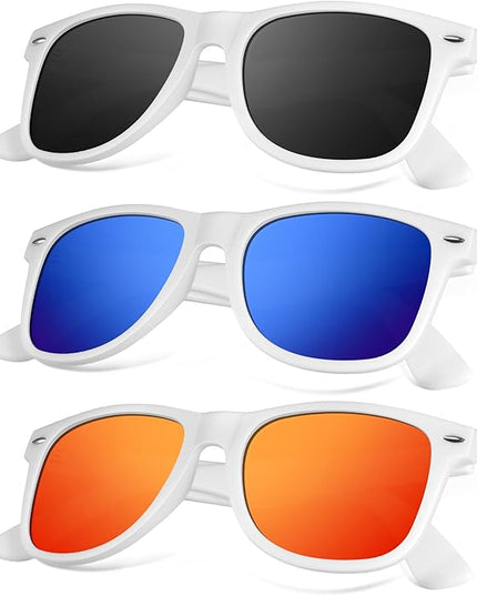 KALIYADI Polarized Sunglasses for Men and Women Matte Finish Sun glasses Color Mirror Lens UV Blocking (3 Pack)