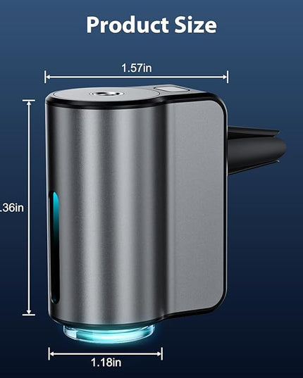 Smart Car Air Freshener, Car Air Freshener Diffuser, Car Diffuser Air Freshener with Three Adjustable Modes, Aromatizante para Carro, Car Diffuser with 8pcs Essential Oil(Black)