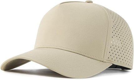 BOTVELA Men Adjustable Snapback Baseball Cap Vented Performance Laser Cut Mesh Hat