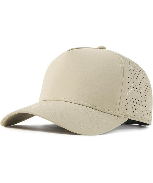 BOTVELA Men Adjustable Snapback Baseball Cap Vented Performance Laser Cut Mesh Hat