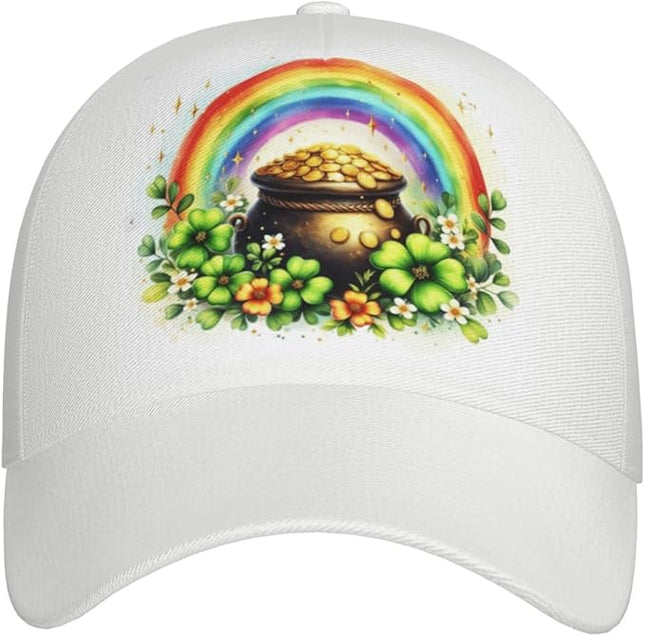 St. Patrick's Day Baseball Cap, Irish Green Clover Trucker Hat for Men Women, Fashion Adjustable Sun Visor Dad Hat