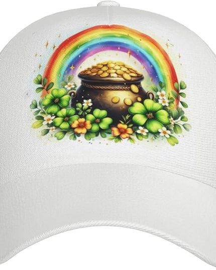 St. Patrick's Day Lucky Shamrock Hat Adjustable Irish Green Clover Baseball Cap Trucker Hat for Men Women