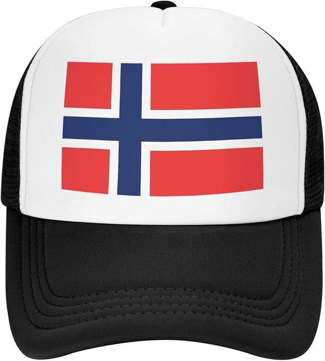 Cute Flag Baseball Cap for Men Women Mesh Trucker Hat Adjustable Patriotic Snapback Baseball Hat for Sports Running