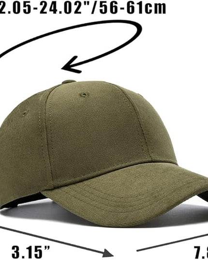 Classic Low Profile Baseball Cap for Men Women Adjustable Cotton Trucker Hats Dad Hat Plain Cap