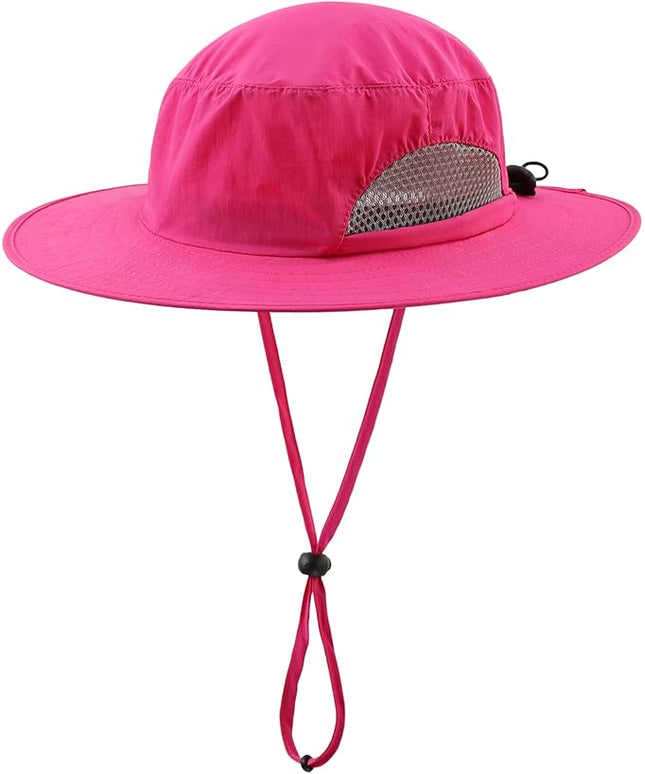 LLmoway Kids Sun Protection Hat Quick Dry Adjustable Wide Brim Mesh Bucket Hat