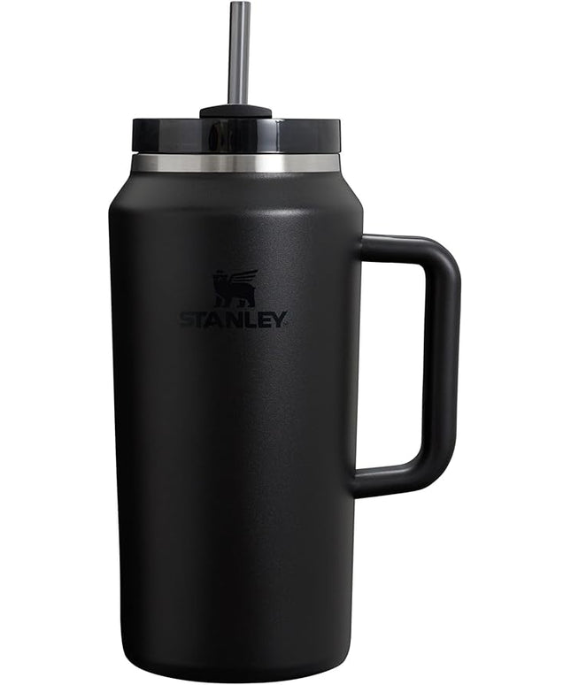 STANLEY Quencher H2.0 Tumbler with Handle & Straw 64 oz | Flowstate 3-Position Lid | Large Capacity for Travel & Sports | Insulated Stainless Steel Cup | BPA-Free | Black 2.0