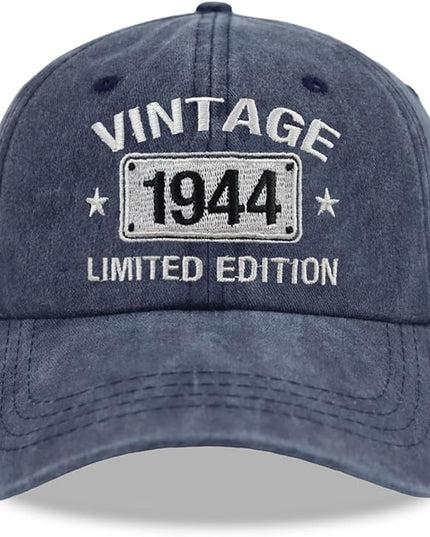 Vintage 1944 1943 1942 1941 1940 1939 1938 1937 1936 1935 Limited Edition Adjustable Embroidered Baseball Cap