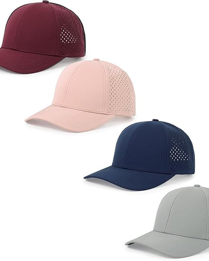 kozinu Quick Dry Baseball Cap Curved Brim Snapback Hat Laser Cut Mesh Ball Cap Golf Ball Cap for Men Women