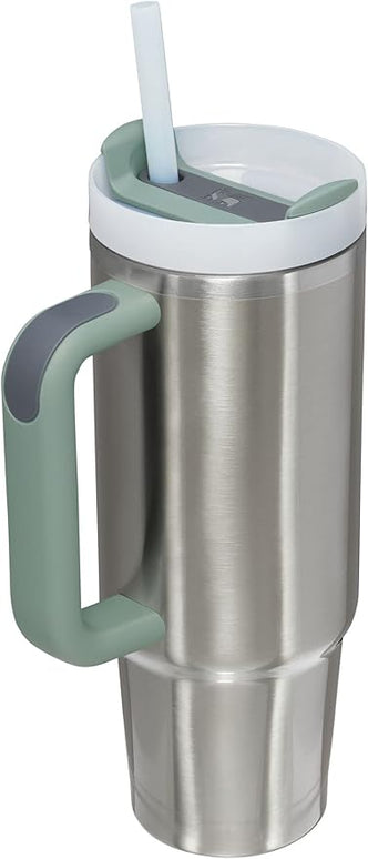 STANLEY Quencher H2.0 Tumbler with Handle and Straw 30 oz | Flowstate 3-Position Lid | Cup Holder Compatible for Travel | Insulated Stainless Steel Cup | BPA-Free | Stainless Steel Shale