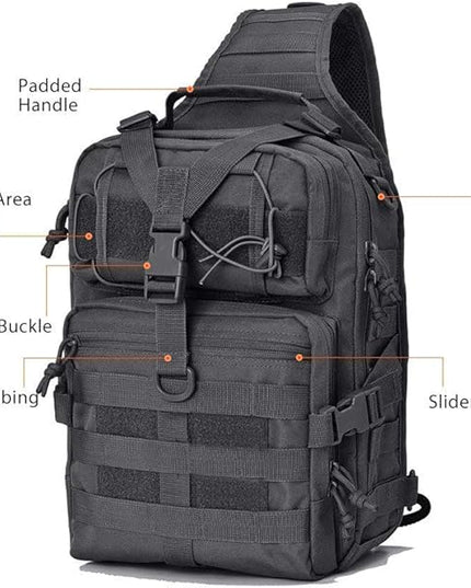 HAOMUK Tactical Sling Bag Pack Military Rover Shoulder Sling Backpack EDC Molle Assault Range Bag