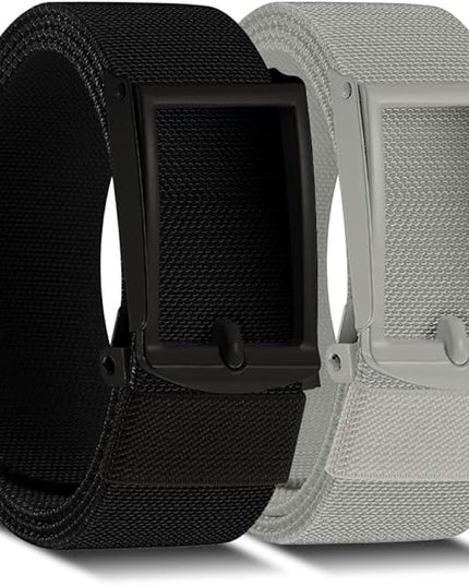 DOOPAI Stretch Canvas Belt for Men, Adjustable Elastic Holeless Web Belt for Casual, Golf, and Work, with Bottle Opener