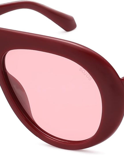 SOJOS Trendy Oversized Polarized Aviator Sunglasses Womens Men Retro Vintage 70s Style UV Protection Sun Glasses SJ2390