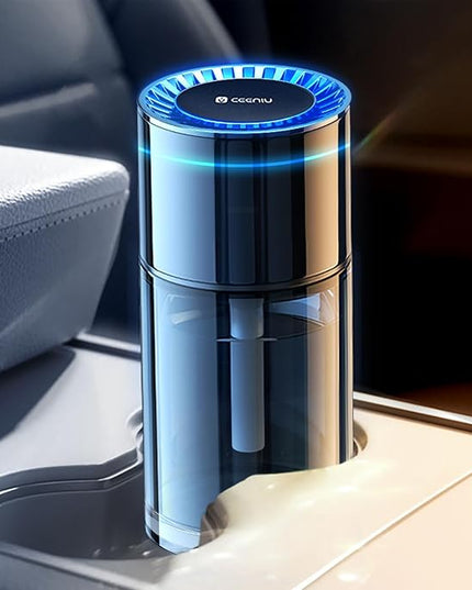 Ceeniu New Smart Car Air Freshener, 135ml Last 6 Months, Auto ON/OFF Car Freshener Long Lasting, Multi-mode Adjustable, Ambiance Light, Natural French Fragrance, CF3 Aroma Diffuser, Mint Ice Scent