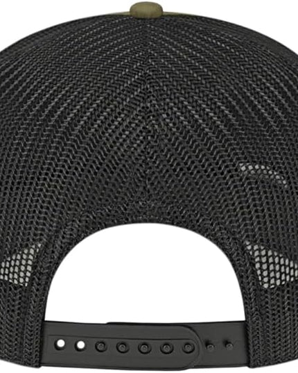 Cap America i3039 Classic 5 Panel Mid Profile Structured Trucker Mesh Back Cap w/ & Adjustable Snapback